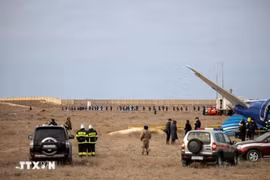 Escena del accidente aéreo (Foto: Xinhua)