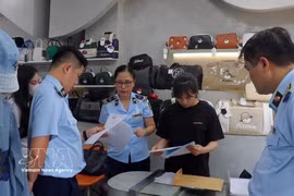 Las autoridades de gestión de mercados de la ciudad de Da Nang inspeccionan los establecimientos comerciales (Foto: VNA)