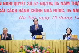 El primer ministro de Vietnam, Pham Minh Chinh, interviene en la cita (Foto: VNA)