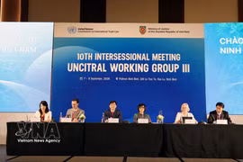 La décima reunión entre sesiones del Grupo de Trabajo III sobre la reforma del ISDS se celebra la provincia norteña de Ninh Binh, con la participación de cerca de 250 delegados. (Foto: VNA)