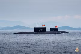 Submarinos de la clase Kilo listos para el desfile (Foto: VNA)
