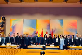 Delegados vietnamitas en la tercera reunión del Comité Económico Conjunto Vietnam-Canadá (Foto: VNA)