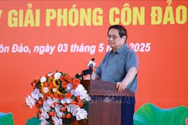 El primer ministro de Vietnam, Pham Minh Chinh, interviene en la cita (Foto: VNA)