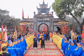 Ceremonia ritual del Festival Co Loa 2026 en Hanoi. (Foto: VNA)