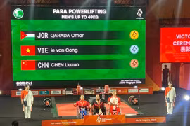 Tras tres rondas de competición, el halterista Le Van Cong logró el mejor resultado con 171 kg, obteniendo así la medalla de plata. (Foto: Equipo Paralímpico de Vietnam)