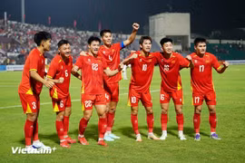 El equipo de fútbol de Vietnam competirá en el Grupo A junto al anfitrión Arabia Saudita en el Campeonato Asiático Sub-23 del 2026. (Foto: VNA)