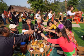 Recrean Festival de Arroz Nuevo de la etnia Thai de provincia vietnamita de Thanh Hoa 