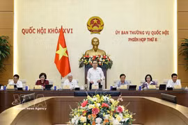 El presidente de la Asamblea Nacional, Tran Thanh Man, interviene en la inauguración de la sexta reunión del Comité Permanente del órgano legislativo. (Foto: VNA)