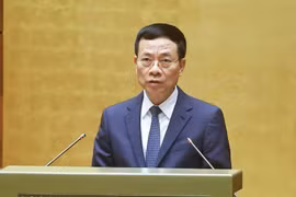 El ministro de Ciencia y Tecnología, Nguyen Manh Hung, interviene en el décimo periodo de sesiones de la Asamblea Nacional de la XV Legislatura (Foto: VNA)