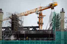 Construcción de un proyecto de infraestructura técnica para APEC 2027 en la Zona Especial de Phu Quoc, provincia de An Giang. (Foto: VNA)