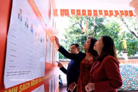 Los residentes visitan los colegios electorales de sus barrios para revisar la lista de candidatos a diputados a la Asamblea Nacional de la XVI Legislatura y los Consejos Populares de todos los niveles para el período 2026-2031. (Foto: VNA)