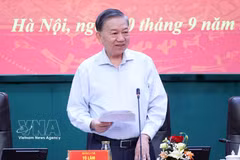 El secretario general del Partido y presidente de Vietnam, To Lam, habla en la cita (Fuente: VNA)