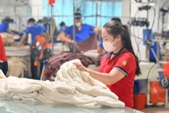Para alcanzar el objetivo de exportaciones de 48-49 mil millones de dólares en 2026, la industria textil y de la confección necesita lograr una facturación mensual promedio de 4,31-4,46 mil millones de dólares en los últimos siete meses del año. (Foto: Vietnam+)