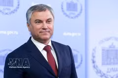 Vyacheslav Volodin fue reelegido presidente de la Duma Estatal rusa (Cámara Baja) con 406 votos de los 442 diputados participantes. Foto: IRNA/VNA