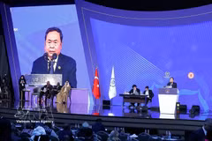 El presidente de la Asamblea Nacional, Tran Thanh Man, interviene en el debate general de la UIP-152. Foto: VNA