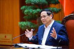 El primer ministro de Vietnam, Pham Minh Chinh, habla en el evento (Fuente: VNA)