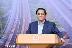 El primer ministro Pham Minh Chinh habla en la cita (Fuente: VNA)