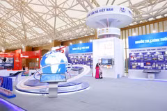 El stand de la Agencia Vietnamita de Noticias (VNA) en el evento (Fuente: VNA)