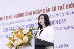 La ministra de Salud, Dao Hong Lan, habla en el evento (Fuente: VNA)