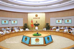 El primer ministro de Vietnam, Le Minh Hung, preside la sesión (Fuente: VNA)