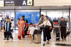 Pasajeros en el aeropuerto de Noi Bai. Foto: VNA