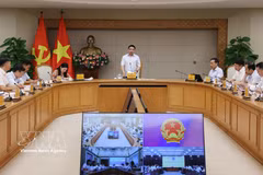 El viceprimer ministro vietnamita Nguyen Van Thang habla en la cita (Fuente: VNA)