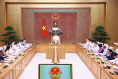 El primer ministro de Vietnam, Le Minh Hung, habla en la cita (Fuente: VNA)
