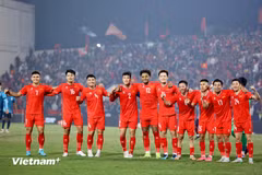 La selección nacional de Vietnam ha escalado tres posiciones hasta el puesto 107 del mundo y el 19 de Asia en la última clasificación de la FIFA (Fuente: VNA)