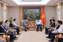 En el encuentro entre el vicepremier Nguyen Chi Dung y Fung Wai Ka Thomas, director de la empresa de infraestructura CCC (Fuente: VNA)