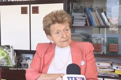 Hélène Luc, senadora honoraria de Francia y presidenta honoraria de la Asociación de Amistad Francia-Vietnam (Fuente: VNA)