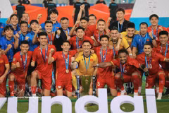 La selección nacional de Vietnam celebra su victoria en la Copa ASEAN 2026. Foto: VNA