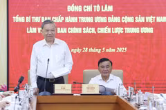 El secretario general del Partido Comunista de Vietnam (PCV), To Lam habla en el evento (Fuente: VNA)
