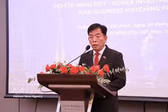 El embajador de Vietnam en Corea del Sur, Vu ho, habla en la cita (Fuente: VNA)