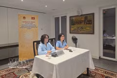 Representantes de la Misión Permanente de Vietnam en Ginebra asistieron al seminario. Foto: VNA