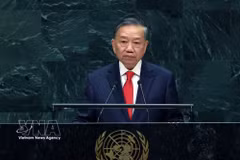 El líder vietnamita To Lam interviene en el Debate General de Alto Nivel del 81.º período de sesiones de la Asamblea General de las Naciones Unidas. Foto: VNA