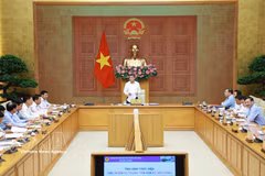 El primer ministro de Vietnam, Le Minh Hung, habla en la cita (Fuente: VNA)