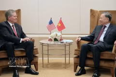 En la recepción (Fuente: VNA)