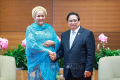 El primer ministro de Vietnam, Pham Minh Chinh, y Amina Mohammed, vicesecretaria general de la ONU (Fuente: VNA)