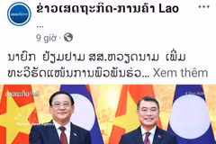 La publicación apareció en la página oficial de Facebook del periódico Lao Economic and Trade. (Foto: VNA)