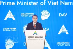El primer ministro de Vietnam, Le Minh Hung, habla en la cita (Fuente: VNA)