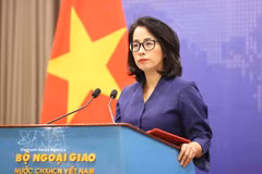 La portavoz del Ministerio de Relaciones Exteriores, Pham Thu Hang (Fuente: VNA)