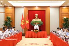 El secretario general del Partido Comunista y presidente de Vietnam, To Lam, habla en la cita (Fuente: VNA)