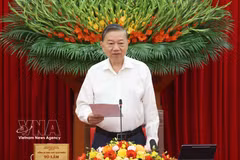 El secretario general del Partido Comunista y presidente de Vietnam, To Lam, habla en la cita (Fuente: VNA)