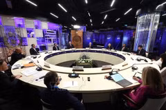 El presidente Vladimir Putin en la reunión del Foro de la "Semana Nuclear Mundial". Foto: VNA
