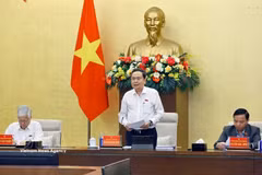 El presidente de la Asamblea Nacional Tran Thanh Man habla en la cita (Fuente: VNA)