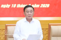 El miembro del Buró Político y permanente del Secretariado del Comité Central del Partido Comunista de Vietnam (PCV), Tran Cam Tu, habla en la cita (Fuente: VNA)