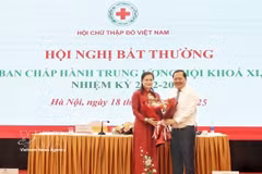 Do Thi Thu Thao, secretaria del Comité del Partido de la Cruz Roja de Vietnam (CRV), resulta reelegida presidenta del XII Comité Central de la organización para el periodo 2026-2031 (Fuente: VNA)