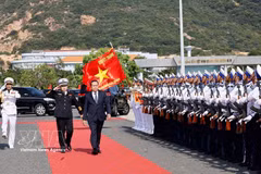 El presidente de la Asamblea Nacional, Tran Thanh Man, visita a la Armada Popular de Vietnam y la Brigada de Submarinos 189 (Fuente: VNA)