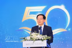 El viceprimer ministro Ho Quoc Dung habla en la cita (Fuente: VNA)