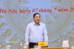 El viceprimer ministro permanente de Vietnam, Pham Gia Tuc, habla en la cita (Fuente: VNA)